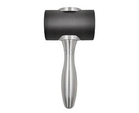 Молоток нейлоновий колотушка з алюмінієвою ручкою Чорний