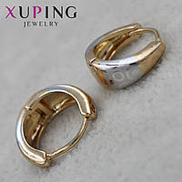 Серьги женские медицинское золото Xuping Jewelry позолото кольца конго с круглыми узорами 24K