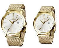 Комплект. Часы парные, женские и мужские STARION A570 G/Champagne браслет