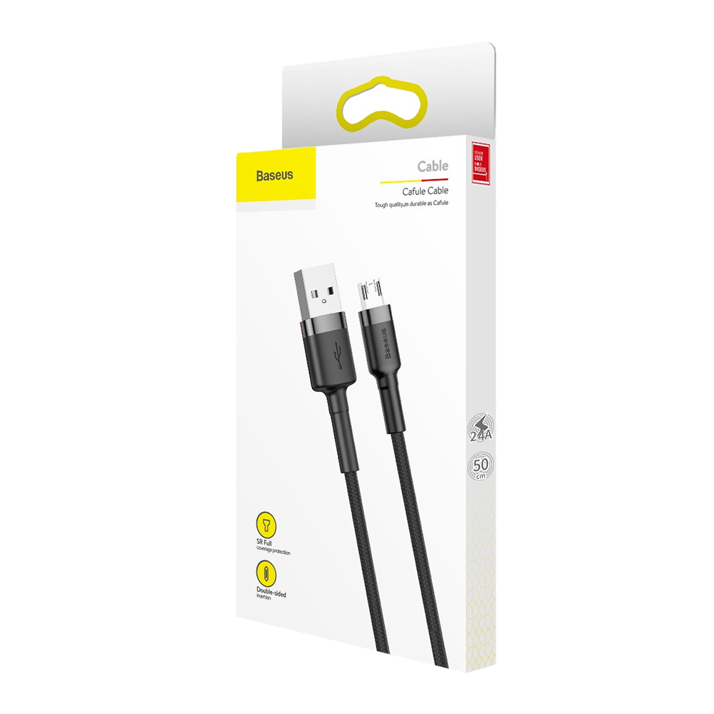 Зарядный Кабель Baseus Cafule MicroUSB Cable 2.4A (1m) (CAMKLF-B ...