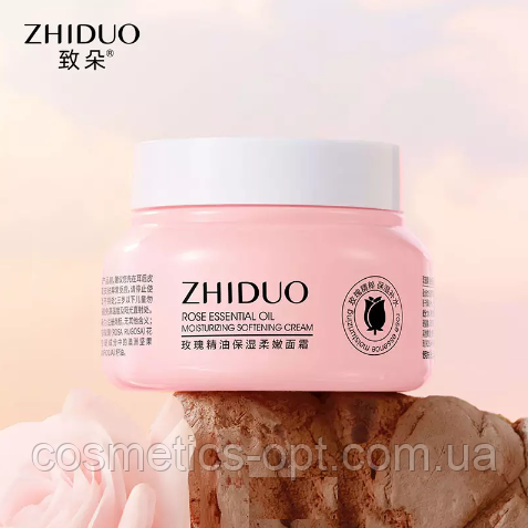 Пом'якшуючий крем для проблемної шкіри із трояндовою водою Zhiduo Rose Essential Oil, 120 g, фото 1
