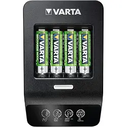 Зарядний пристрій для акумуляторів AA, AAA Varta LCD Ultra Fast Plus Charger + 4xAA 2100 mAh Black