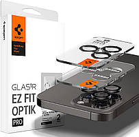 Захисне скло Spigen для камери iPhone 16/15/14 Pro & Pro Max - EZ FIT Optik Pro (2 шт.), Black (AGL05205)