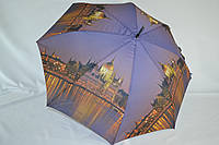 Зонт-трость №ВР1011 с фото Будапешта от фирмы "Feeling Rain".