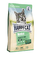 Сухой корм Happy Cat Minkas Perfect Mix для взрослых кошек с птицей, ягненком и рыбой 10 кг