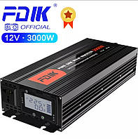 Преобразователь напряжения FDIK 3000 W 12 V чистый синусоидальный инвертор