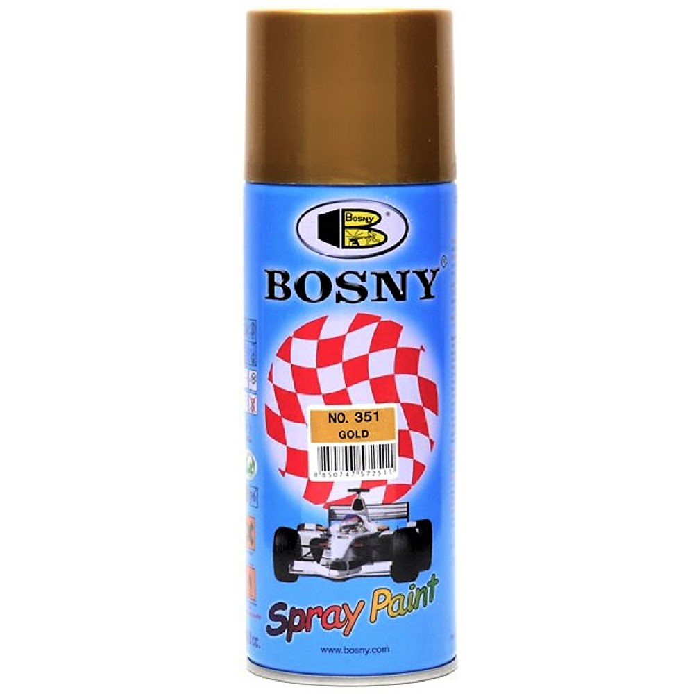 Фарба спрей золотистий металік Bosny Gold Metallic 351 Spray Paint 400мл