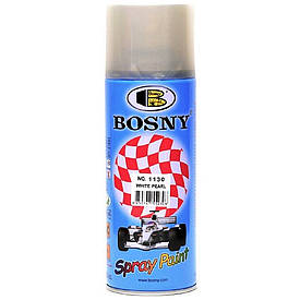 Фарба спрей білий перламутр Bosny White Pearl 1130 Spray Paint 400мл