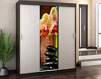 Наклейка на шкаф-купе 220 х 60 см на 1 дверь орхидеи (БП_с_fl101003)