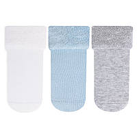 Детские махровые носочки с тормозками для малыша теплые зимние носки махра однотонные для новорожденных BROSS