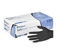 Нитриловые перчатки М (7-8) черные Medicom SafeTouch Advanced Black