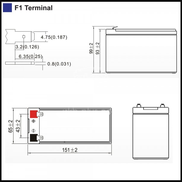 Аккумуляторная батарея Ultracell UL7-12 12V 7Ah - фото 2 - id-p1723954934