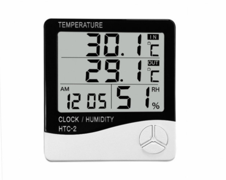 Термометр гігрометр електронний HTC-2 з виносним датчиком (300497)