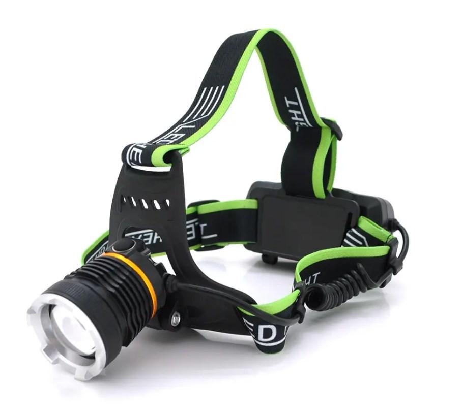 Ліхтар налобний, 2x18650, zoom, ЗУ microUSB, Box A7-P50, фото 1