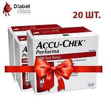 Тест-смужки Акку-Чек Перформа (Accu-Chek Performa) 100 шт. 20 паковань