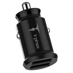 Автомобільний зарядний пристрій T-PHOX Charger Set 2.4 A Dual+MicroUSB cable 1.2m (Black)