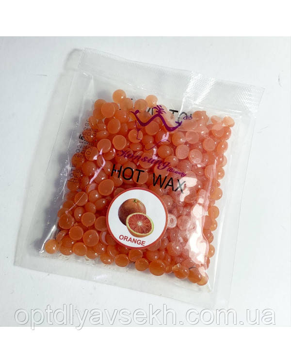 Віск Konsung Beauty (50 г.) плівковий низькотемпературний в гранулах, Orange