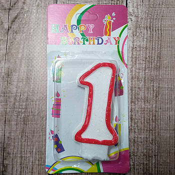 Свічки для торта цифра "1"