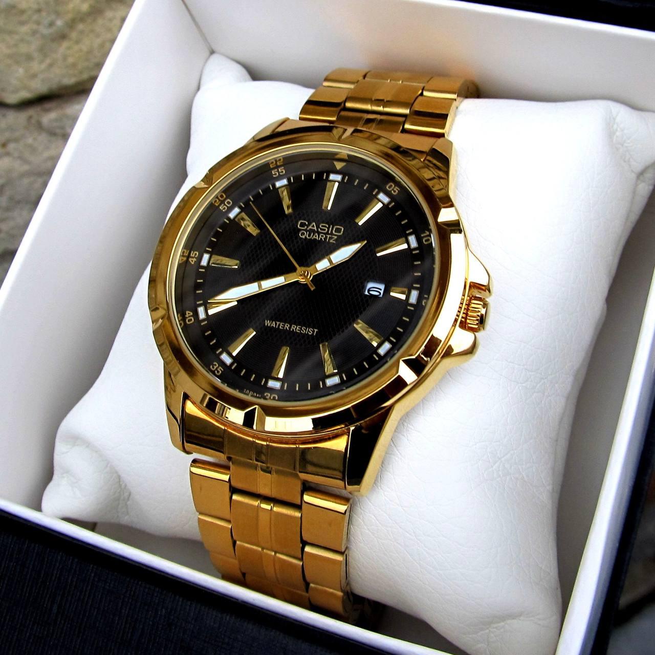Наручные мужские часы Casio кварцевые часы наручные и карманные касиометалические золотые (ID#1729725132), цена: 1410 ₴, купить на Prom.ua
