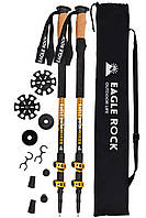 Палки для похода горные Eagle Rock (оранж) Туристические палки для хайкинга треккинга бэкпекинга регулируемые
