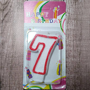 Свічки для торта цифра "7"