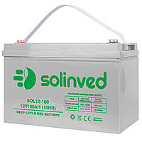 Аккумулятор гелевой SOLINVED 12V 100AH DEEP CYCLE GEL BATTERY аккумуляторная батарея Б0491-3