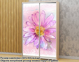 Наклейка на шафу-купе 220 х 60 см на 2 двері Айстри (БП_а_pol_fl121), фото 2