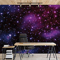 Флізелінові фотошпалери у дитячу 416x254 см Спальня для хлопчиків Космос Галактика Зіркове небо (177VEXXXL)+клей
