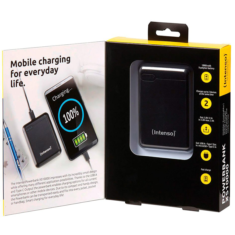 Павербанк 10000 MAh Внешнее Зарядное Устройство (Power Bank) Intenso ...