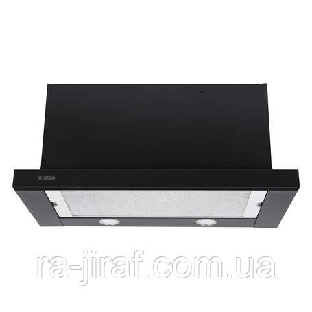 ВИТЯЖКА VENTOLUX GARDA 60 BK (1300) SMD LED Телескопічна на кухню. Витяжка кухонна в Україні. *ЗНИЖКА В ОПИСІ., фото 1