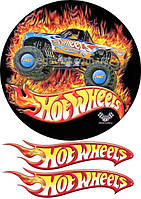 Вафельна картинка на торт, Торти Запоріжжя, на замовлення Hot Wheelse