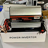 Інвертор напруги Carspa-600-122 (600Вт), 12/220V, approximated, 1Shuko, USB, клеммы, Box Q15, фото 2