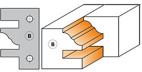 Фігурні ножі для рамних фасадів CMT 40х24.5х2 тип B (695.014B)