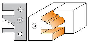 Фігурні ножі для рамних фасадів CMT 40х24.5х2 тип D (695.014D)