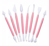 Набор кондитерских инструментов для мастики 8 шт. VT6-16369 Розовые (8111942025)