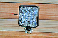 Фара LED квадратная 48W (16 диодв) (8.5см х 8.5см х 1.5см)+ СТРОБОСКОП