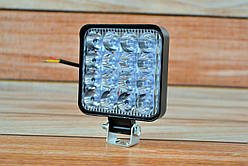 Фара LED квадратна 48W (16 диодв) (8.5 см х 8.5 см х 1,5 см)+ СТРОБОСКОП