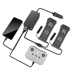 Автомобільний зарядний пристрій для квадрокоптера DJI Mavic 3 / 3 Pro / 3T / 3E DC 17.6V-3A x 2 порта