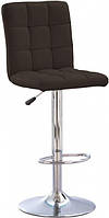 Барний стілець із регулюванням висоти Ральф Ralph hoker chrome Eco-30 екошкіра чорний Новий Стиль