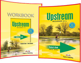 Upstream A1+ Beginner. Student's Book+Workbook. Комплект книг з англійської мови. Підручник+Зошит