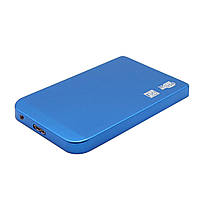 Внешний карман для HDD 2.5 дюймов, USB 3.0 - SATA, TRY TB-S257U3, до 4 TB, алюминий, синий