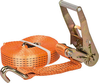 Стяжний ремінь, 10 м (2 гаки, алюмінієва ручка) MIOL 80-720