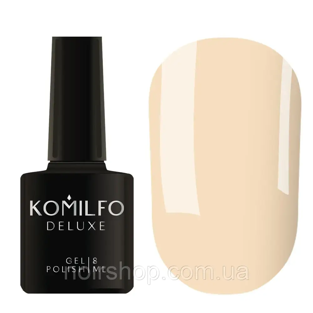 Гель-лак Komilfo Deluxe Series №D007 (світлий бежево-персиковий, емаль), 8 мл