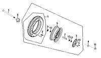 Гайка вала колеса SYM Orbit II 44311-AAA-0000