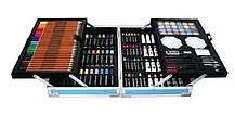 Набір для дитячої творчості у валізі Painting Set 145 предметів, Набір для малювання Блакитний, фото 3