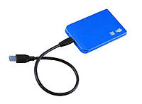 Внешний карман для HDD 2.5 дюймов, USB 3.0 - SATA, TRY TB-S257U3, до 4 TB, алюминий, синий