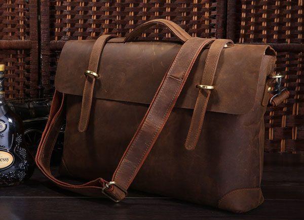 Портфель Vintage 14063 в винтажном стиле Коричневый, Коричневый