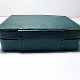 Скринька для прикрас шкірозамінник смарагдова, фото 3
