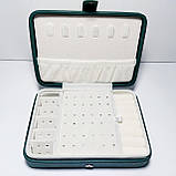 Скринька для прикрас шкірозамінник смарагдова, фото 5