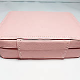 Скринька для прикрас шкірозамінник рожева, фото 3